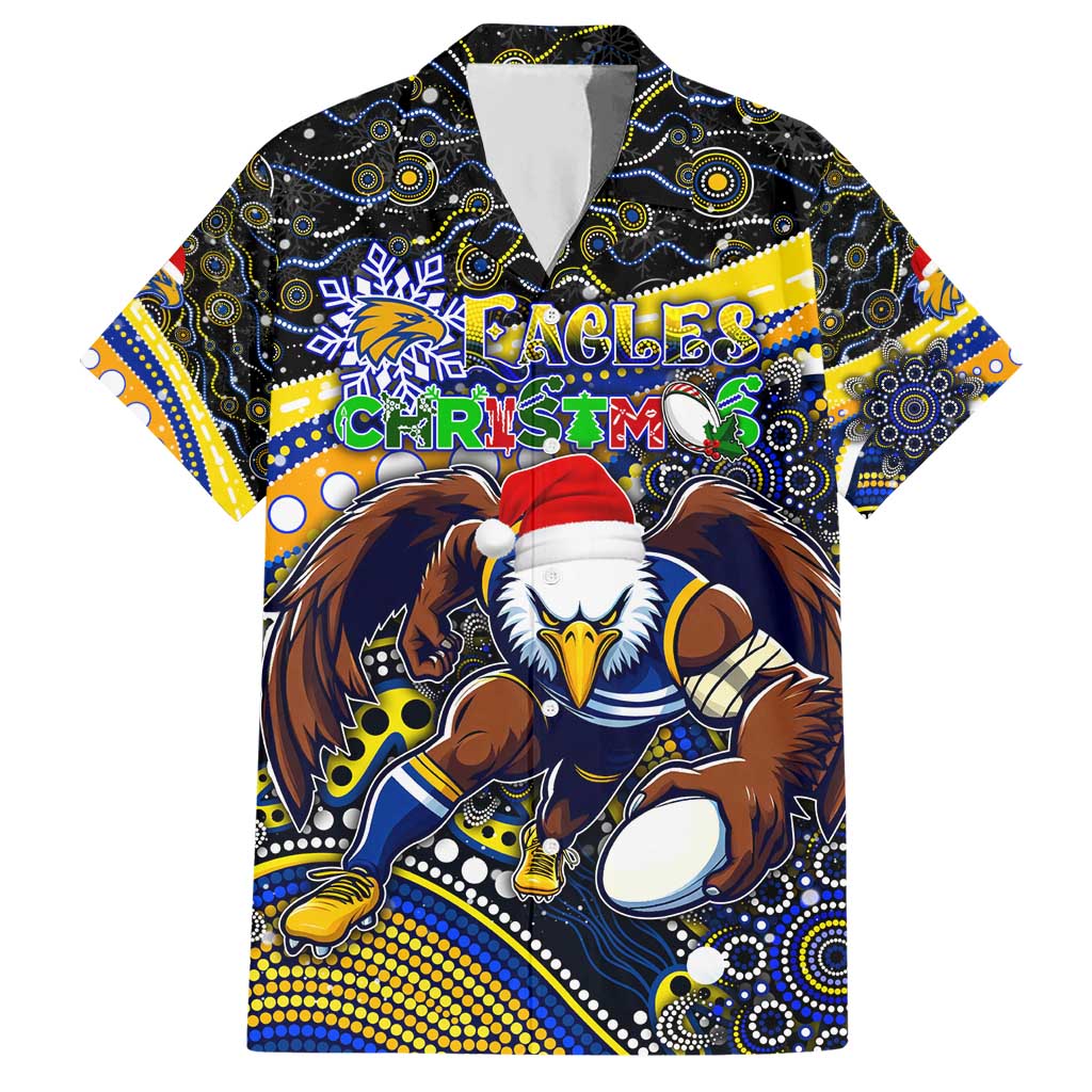 Merry Christmas AFL Eagles Hawaiian Shirt Aboriginal Santa Football Mascot - Vibe Hoodie Shop