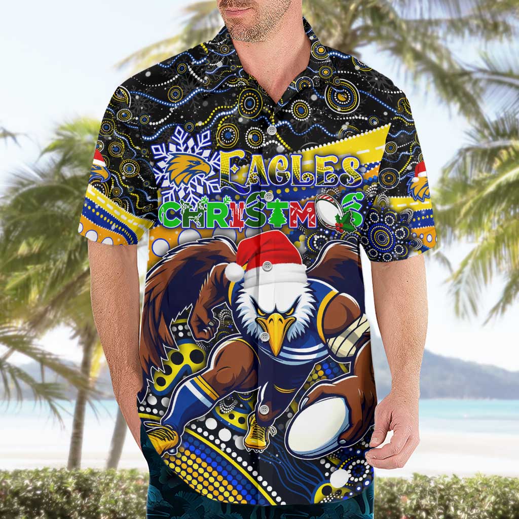 Merry Christmas AFL Eagles Hawaiian Shirt Aboriginal Santa Football Mascot - Vibe Hoodie Shop