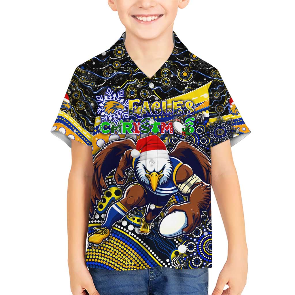 Merry Christmas AFL Eagles Hawaiian Shirt Aboriginal Santa Football Mascot - Vibe Hoodie Shop