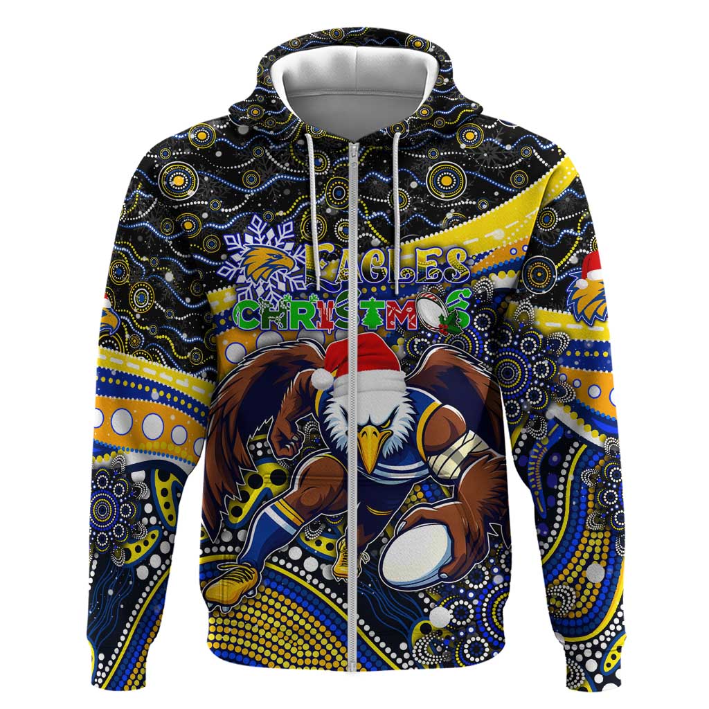 Merry Christmas AFL Eagles Hoodie Aboriginal Santa Football Mascot - Vibe Hoodie Shop