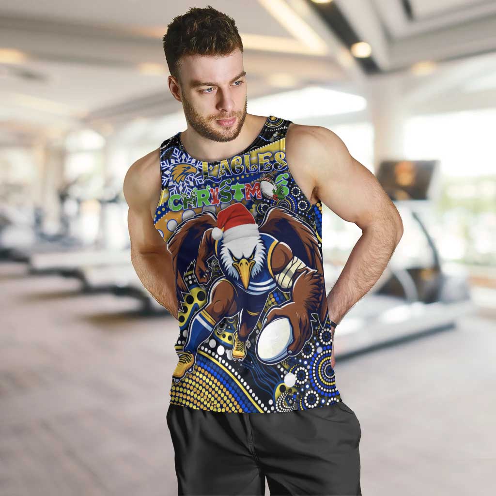 Merry Christmas AFL Eagles Men Tank Top Aboriginal Santa Football Mascot - Vibe Hoodie Shop