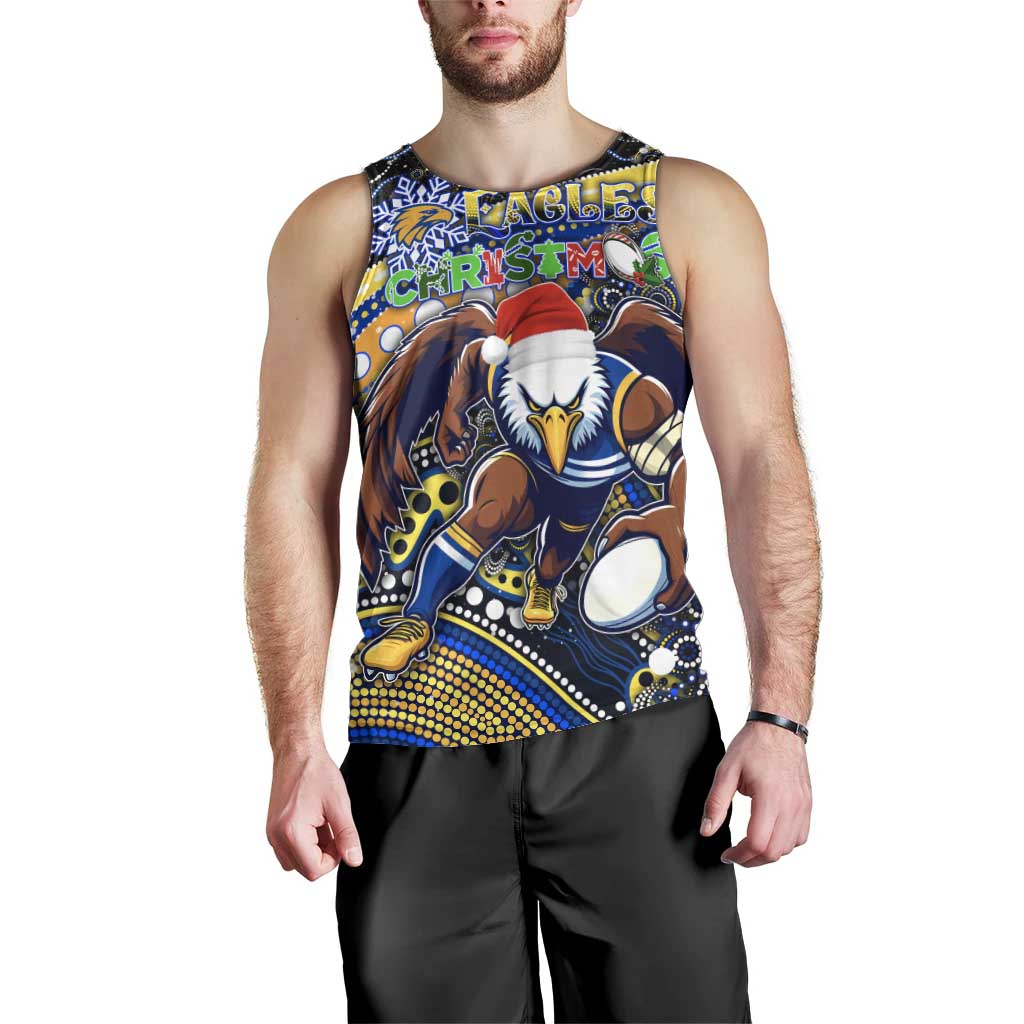 Merry Christmas AFL Eagles Men Tank Top Aboriginal Santa Football Mascot - Vibe Hoodie Shop