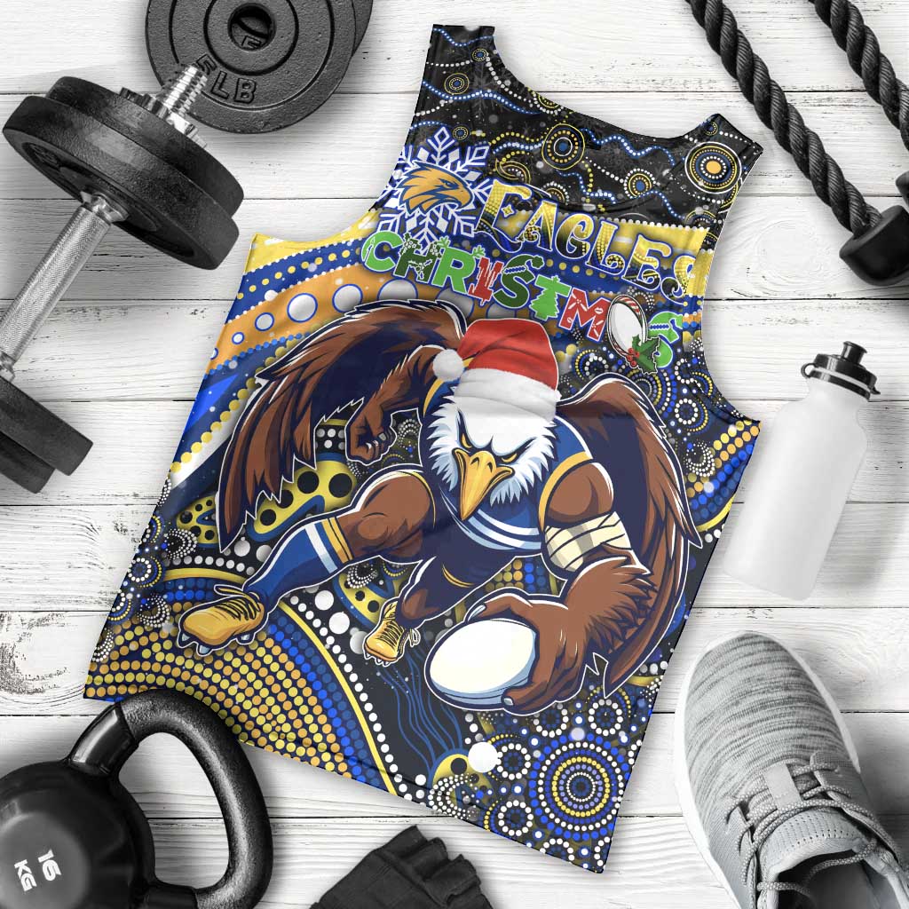 Merry Christmas AFL Eagles Men Tank Top Aboriginal Santa Football Mascot - Vibe Hoodie Shop