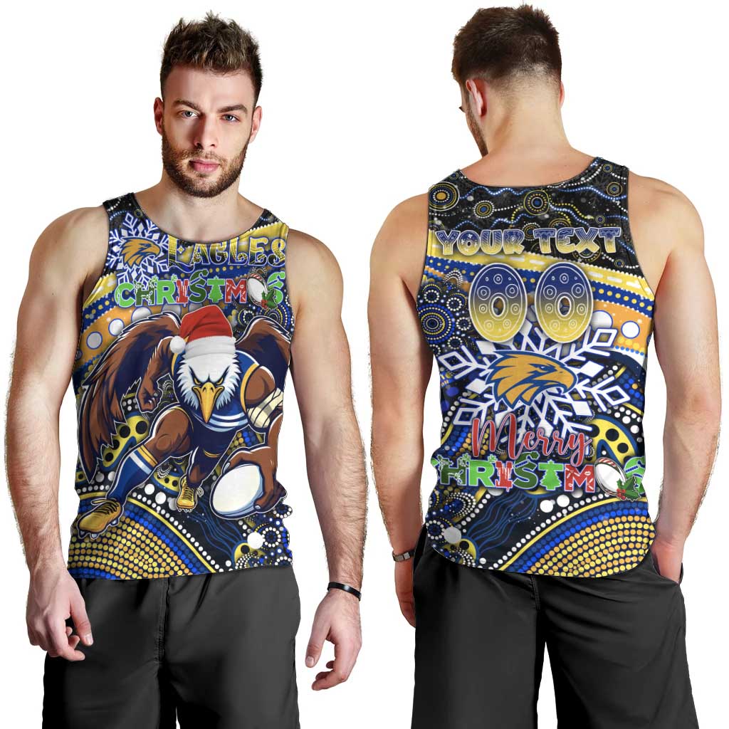 Merry Christmas AFL Eagles Men Tank Top Aboriginal Santa Football Mascot - Vibe Hoodie Shop
