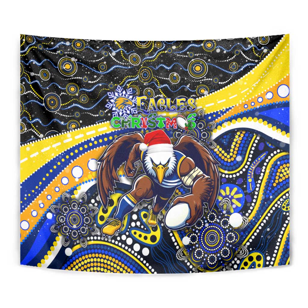 Merry Christmas AFL Eagles Tapestry Aboriginal Santa Football Mascot - Vibe Hoodie Shop