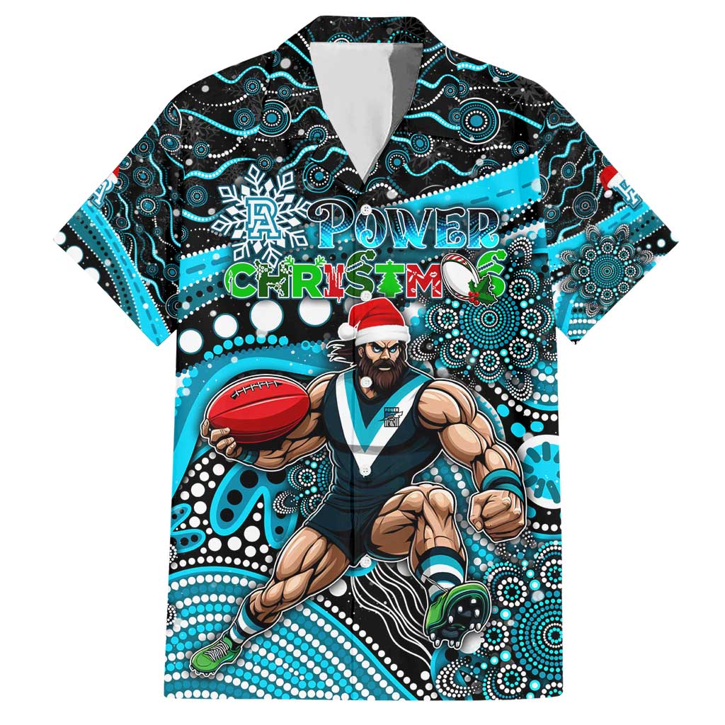 Merry Christmas AFL Power Hawaiian Shirt Aboriginal Santa Football Mascot - Vibe Hoodie Shop