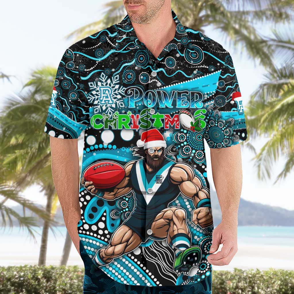 Merry Christmas AFL Power Hawaiian Shirt Aboriginal Santa Football Mascot - Vibe Hoodie Shop