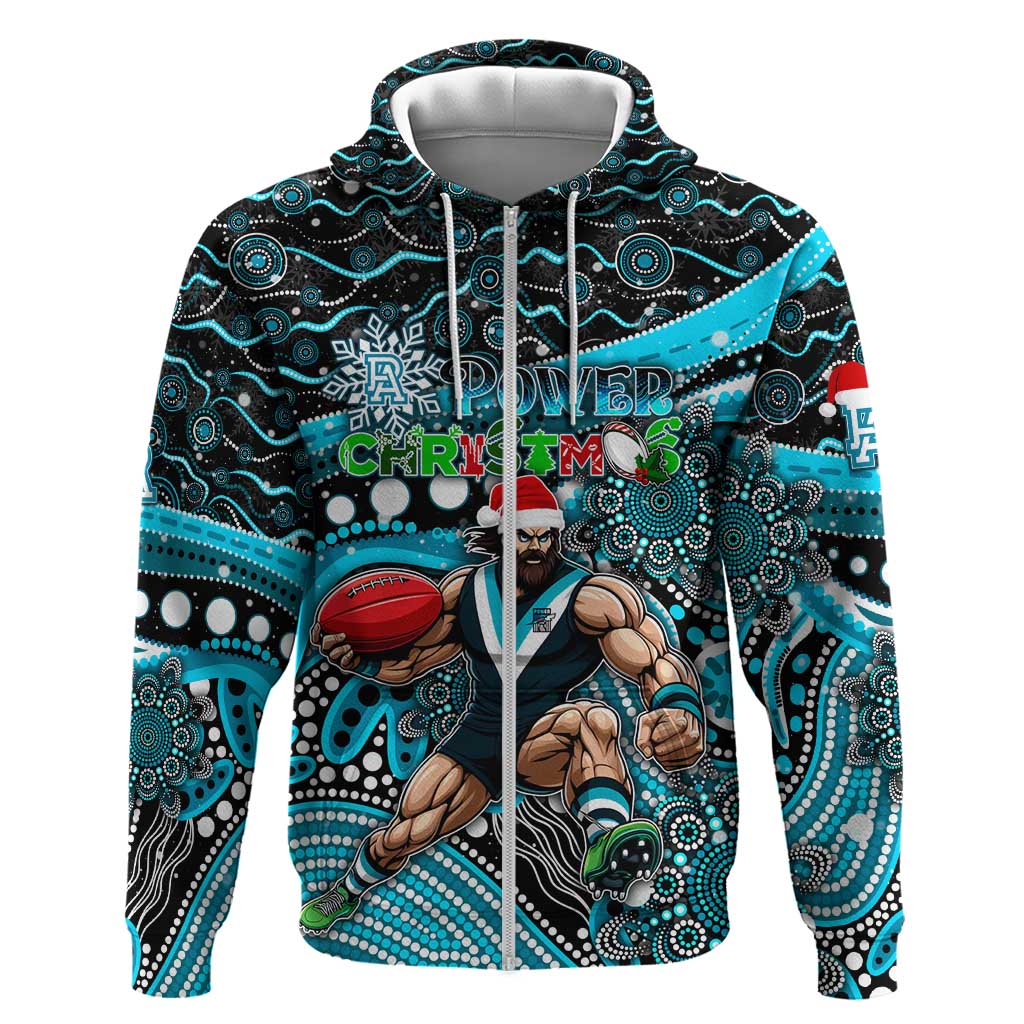 Merry Christmas AFL Power Hoodie Aboriginal Santa Football Mascot - Vibe Hoodie Shop