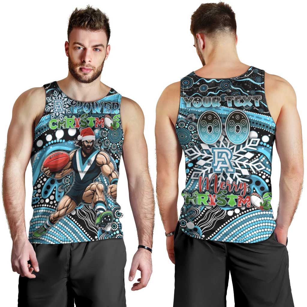 Merry Christmas AFL Power Men Tank Top Aboriginal Santa Football Mascot - Vibe Hoodie Shop