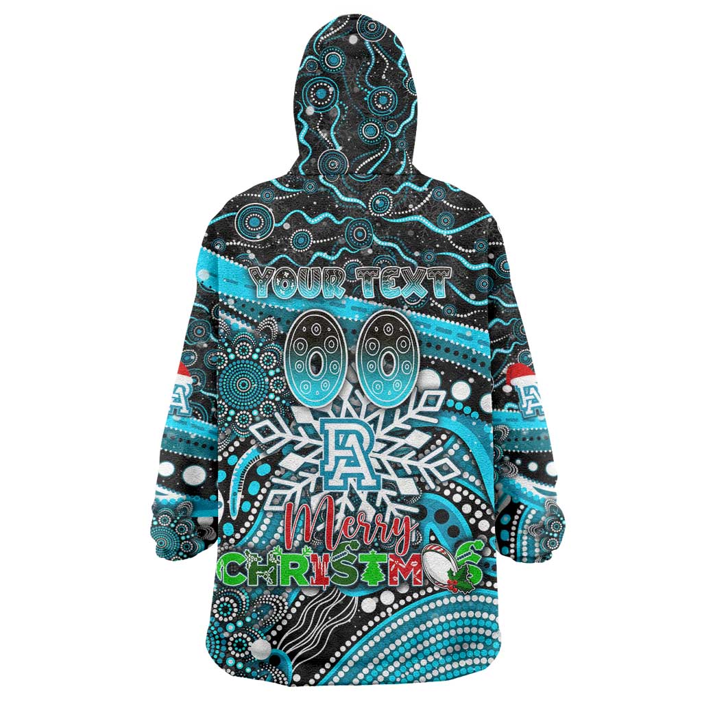 Merry Christmas AFL Power Wearable Blanket Hoodie Aboriginal Santa Football Mascot - Vibe Hoodie Shop