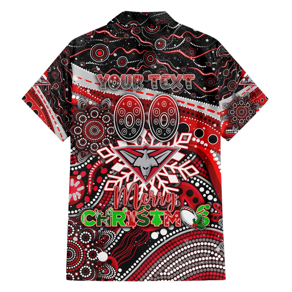 Merry Christmas AFL Bombers Hawaiian Shirt Aboriginal Santa Football Mascot - Vibe Hoodie Shop