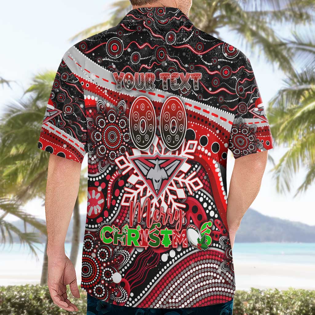 Merry Christmas AFL Bombers Hawaiian Shirt Aboriginal Santa Football Mascot - Vibe Hoodie Shop