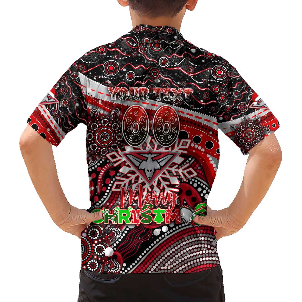 Merry Christmas AFL Bombers Hawaiian Shirt Aboriginal Santa Football Mascot - Vibe Hoodie Shop