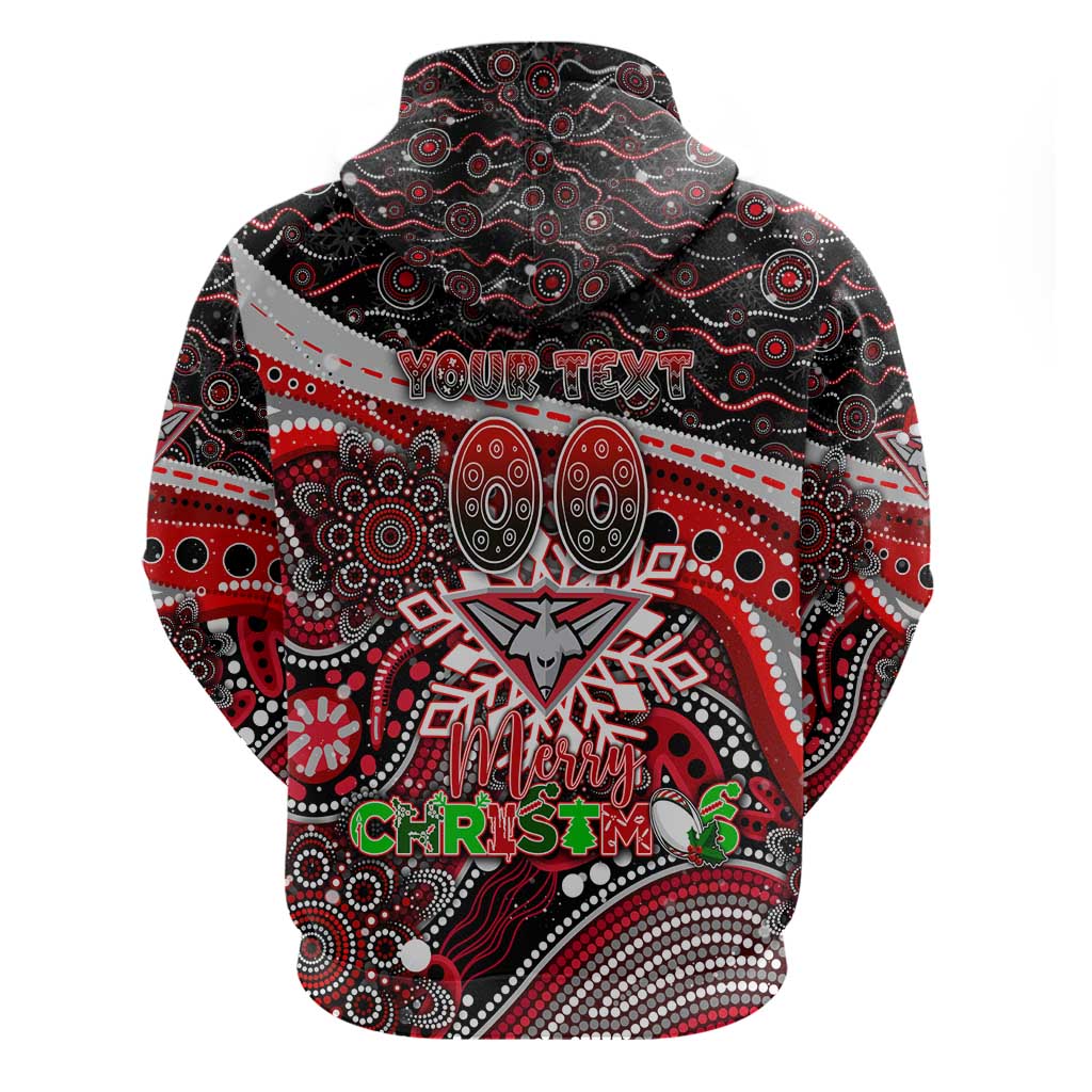 Merry Christmas AFL Bombers Hoodie Aboriginal Santa Football Mascot - Vibe Hoodie Shop