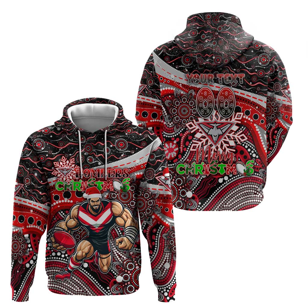 Merry Christmas AFL Bombers Hoodie Aboriginal Santa Football Mascot - Vibe Hoodie Shop