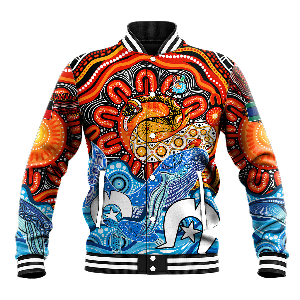 Aboriginal And Torres Strait Islands Baseball Jacket We Are One - Vibe Hoodie Shop