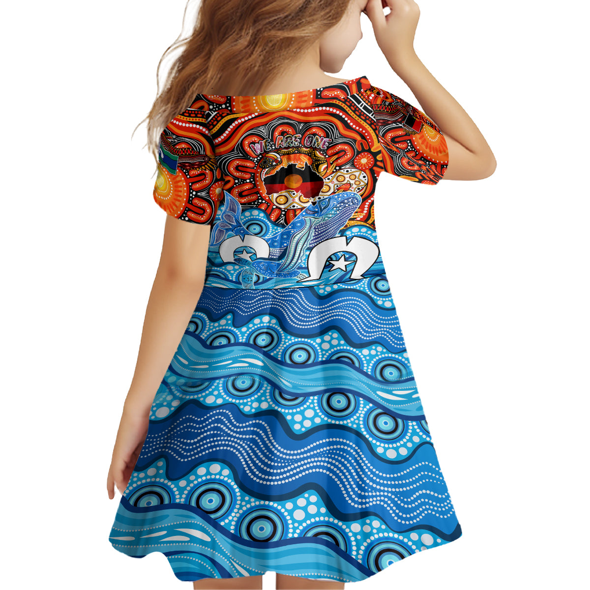 aboriginal-and-torres-strait-islands-family-matching-long-sleeve-bodycon-dress-and-hawaiian-shirt-we-are-one