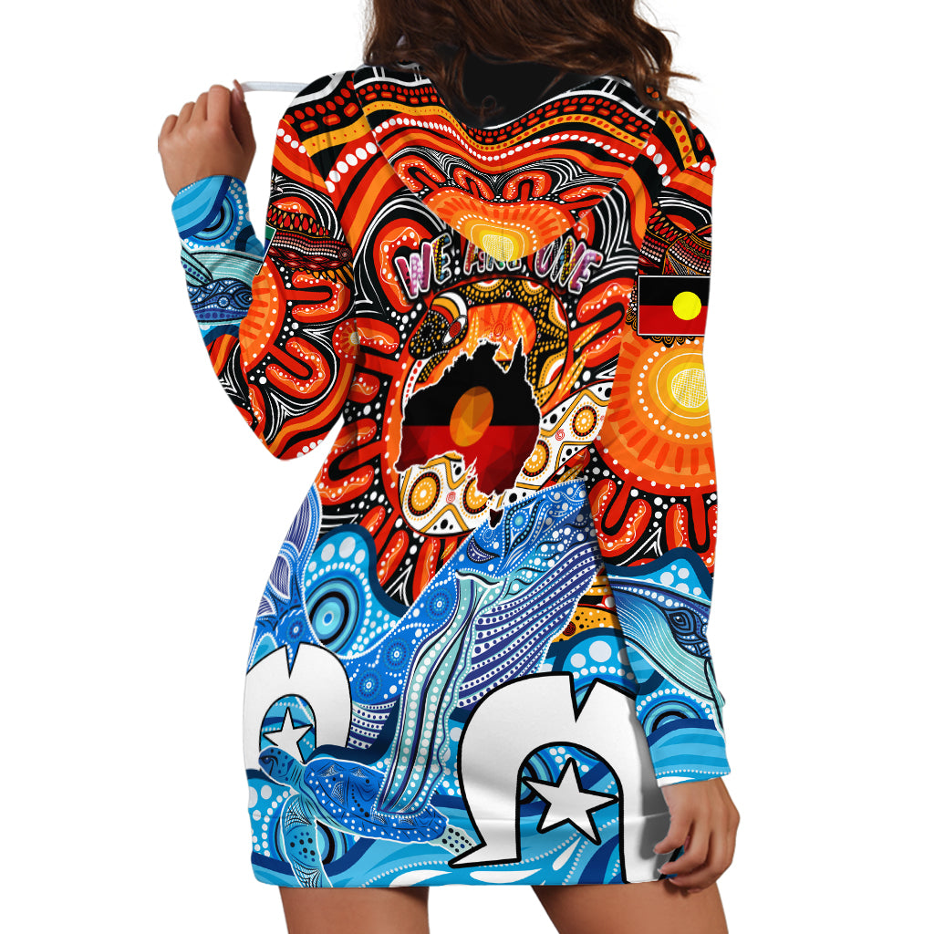 Aboriginal And Torres Strait Islands Hoodie Dress We Are One - Vibe Hoodie Shop