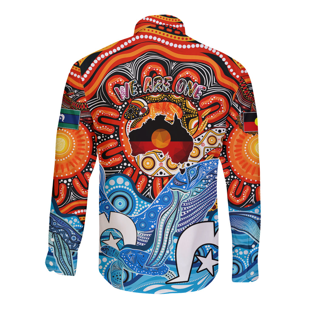 Aboriginal And Torres Strait Islands Long Sleeve Button Shirt We Are One - Vibe Hoodie Shop