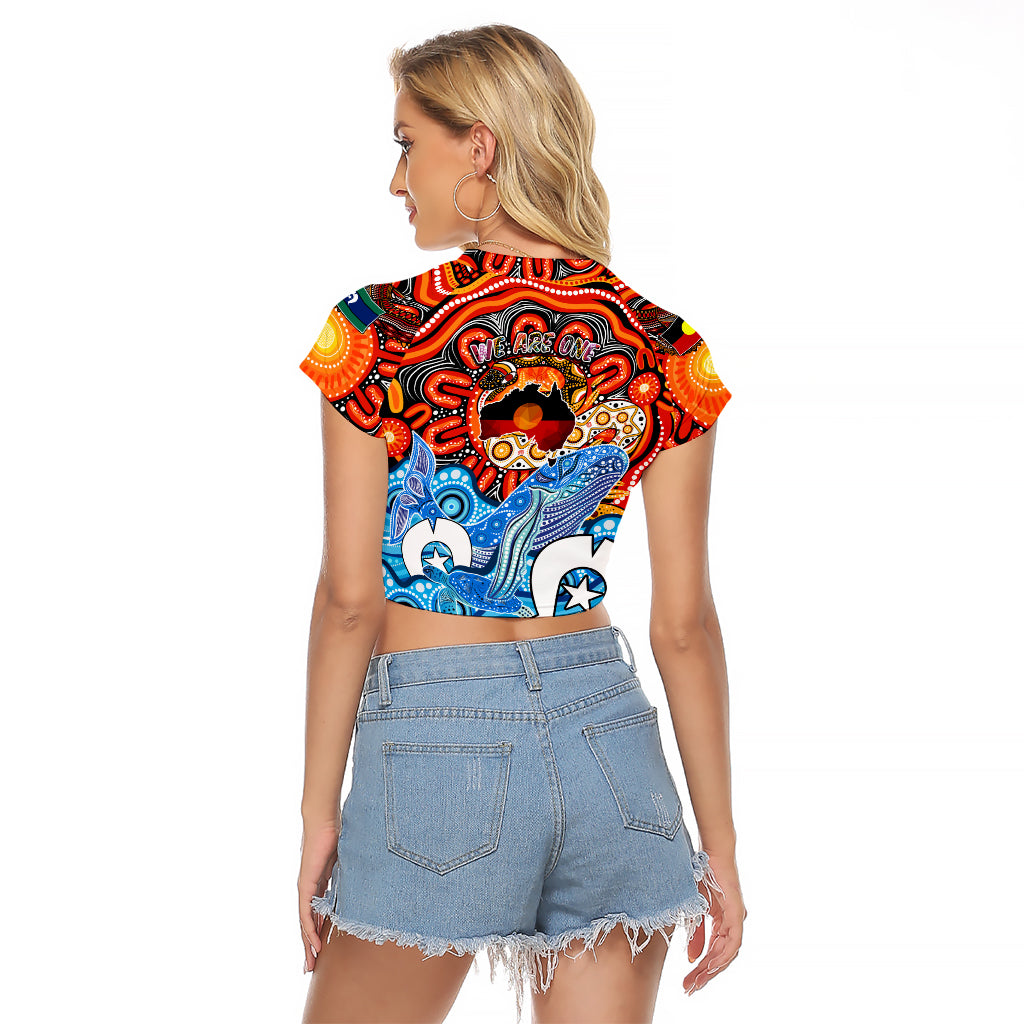 Aboriginal And Torres Strait Islands Raglan Cropped T Shirt We Are One - Vibe Hoodie Shop