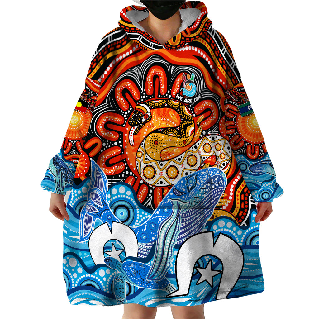 Aboriginal And Torres Strait Islands Wearable Blanket Hoodie We Are One - Vibe Hoodie Shop