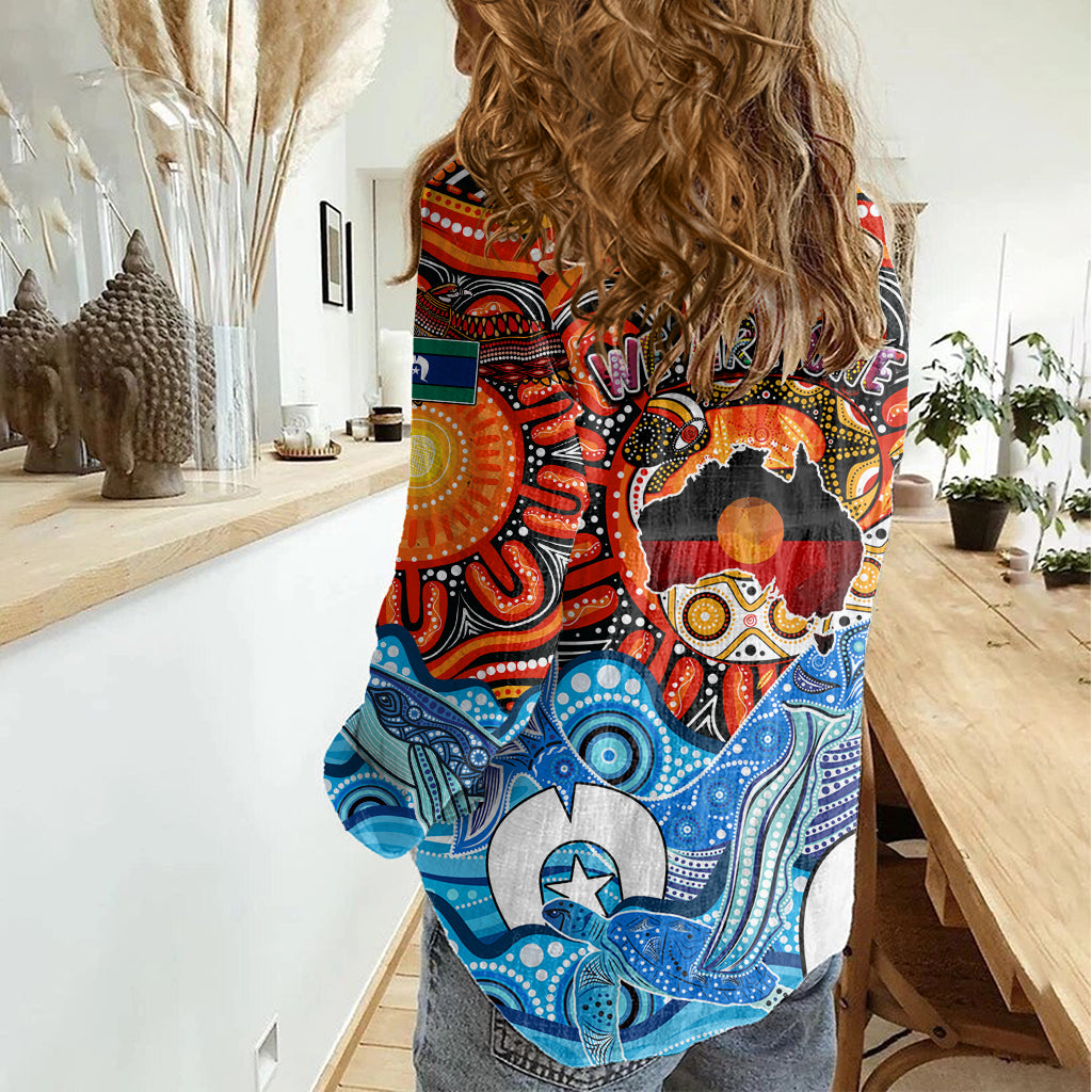 Aboriginal And Torres Strait Islands Women Casual Shirt We Are One - Vibe Hoodie Shop