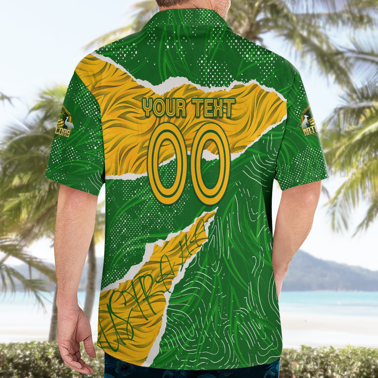 Personalised Matildas Hawaiian Shirt Australia Soccer Fingerprint - Vibe Hoodie Shop