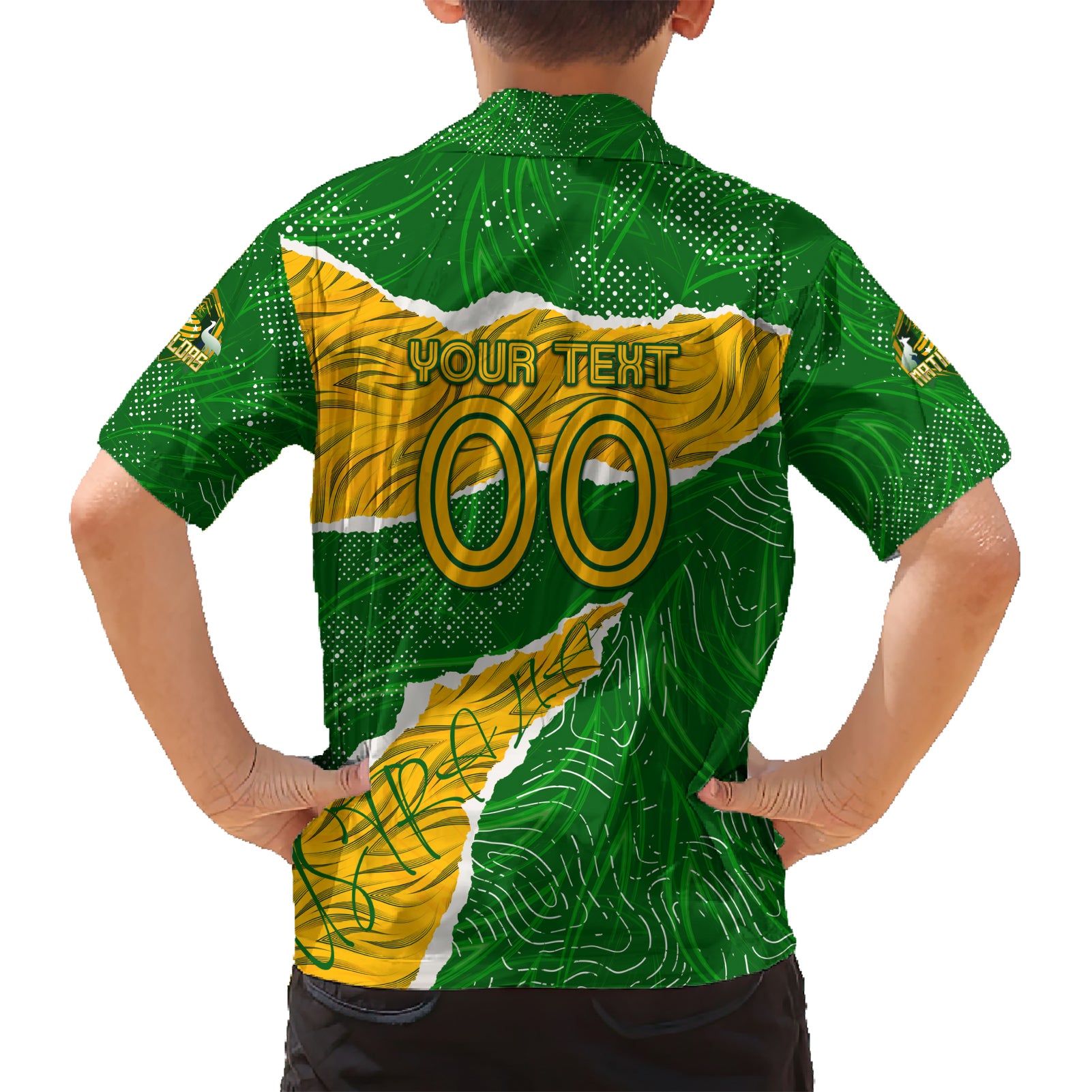 Personalised Matildas Hawaiian Shirt Australia Soccer Fingerprint - Vibe Hoodie Shop