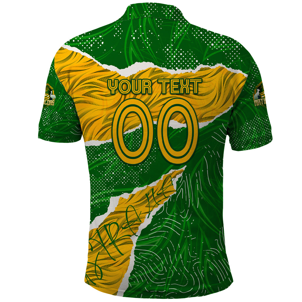 Personalised Matildas Polo Shirt Australia Soccer Fingerprint - Vibe Hoodie Shop