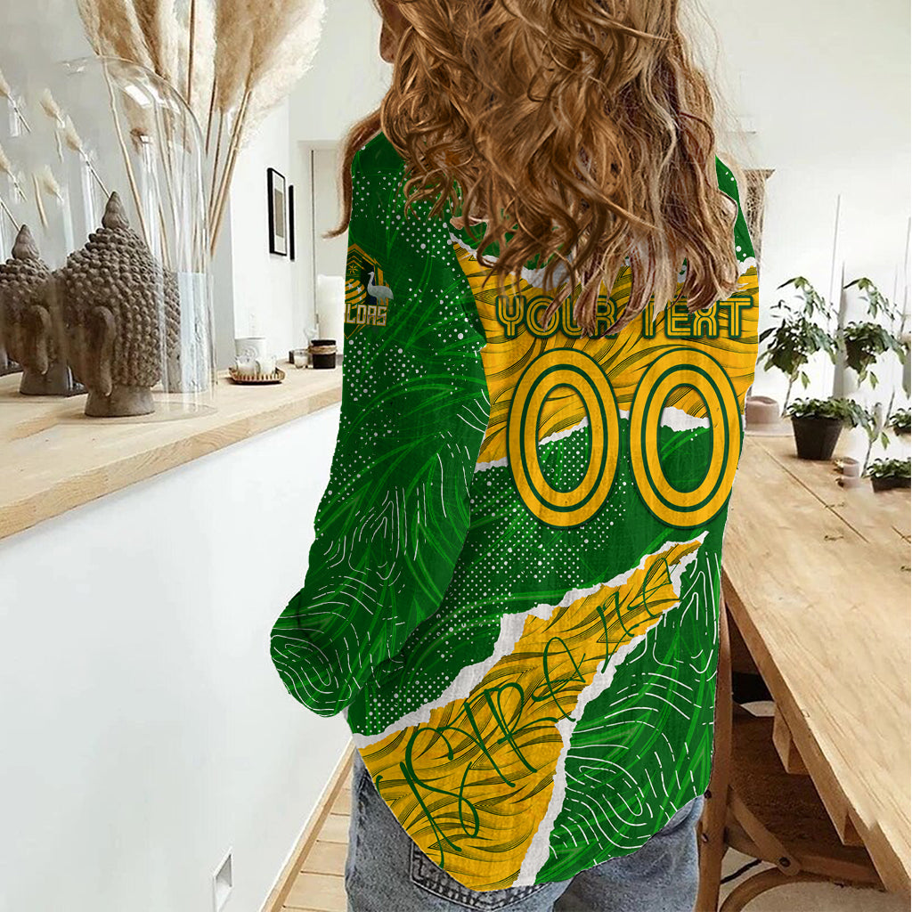 Personalised Matildas Women Casual Shirt Australia Soccer Fingerprint - Vibe Hoodie Shop