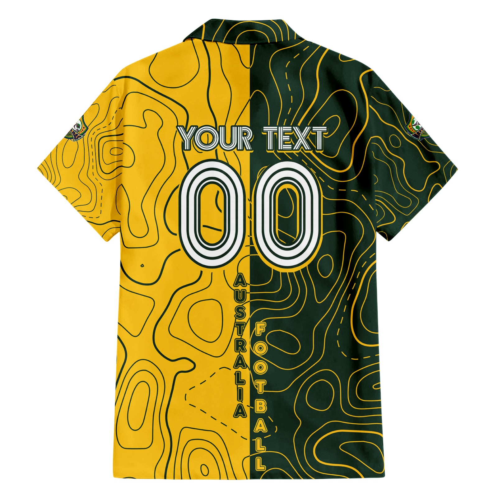 Personalised Matildas Mascot Hawaiian Shirt Australia Football Topographic - Vibe Hoodie Shop