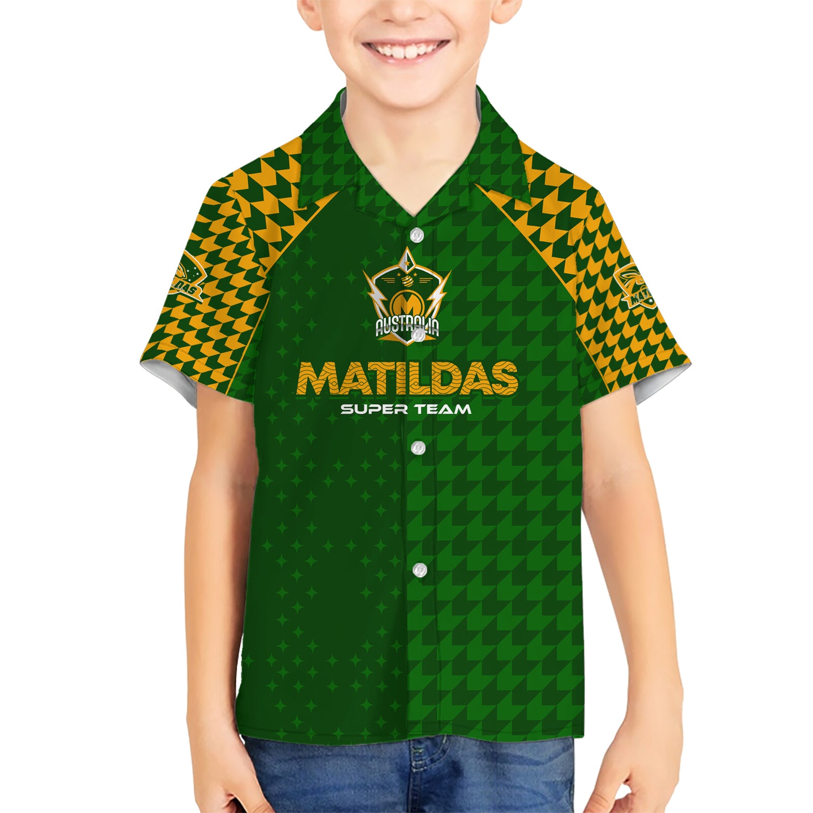 Personalised Australia Soccer Matildas Hawaiian Shirt Super Team - Vibe Hoodie Shop