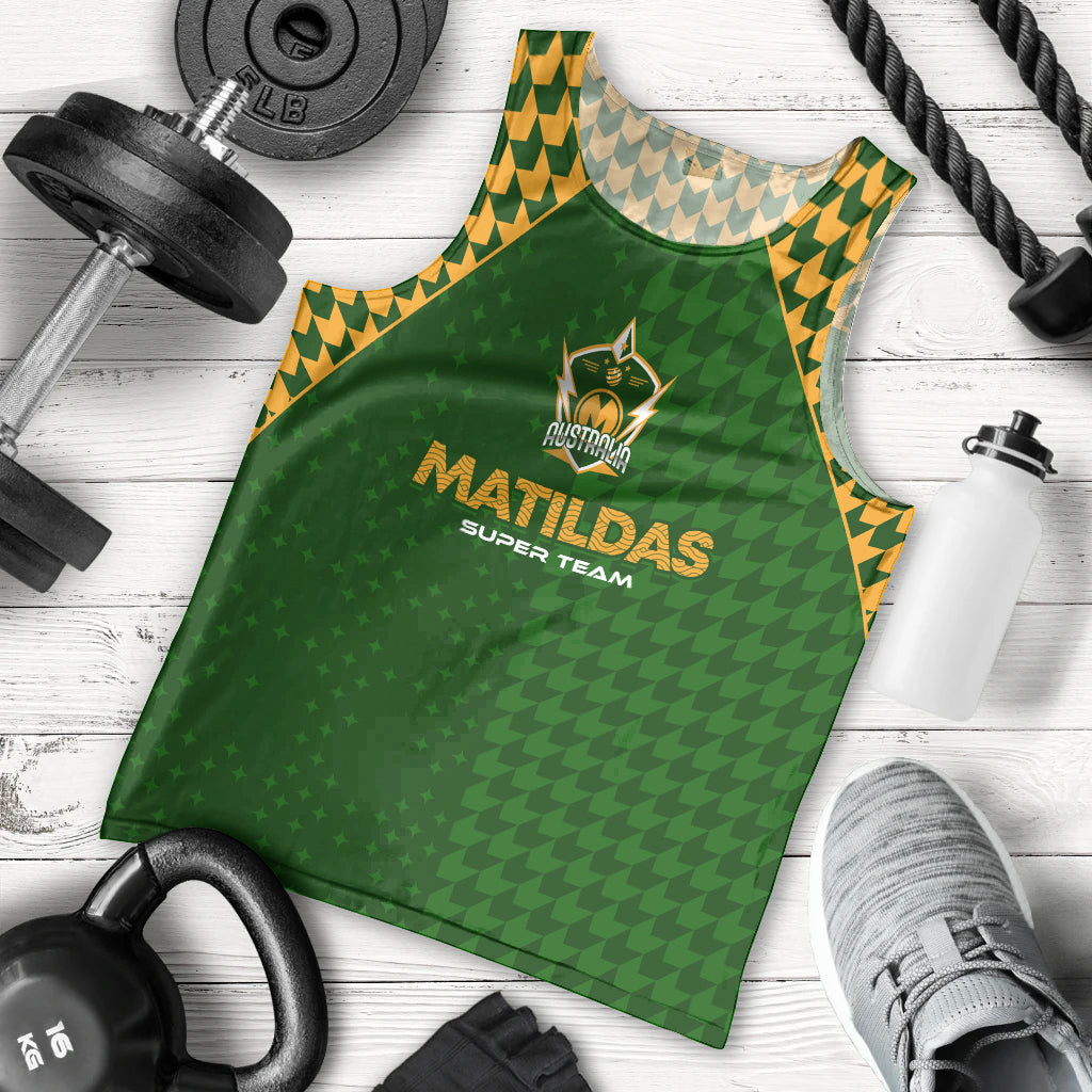 Personalised Australia Soccer Matildas Men Tank Top Super Team - Vibe Hoodie Shop