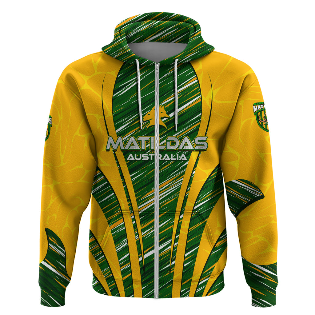 Personalised Australia Matildas Hoodie Abstract Line - Vibe Hoodie Shop