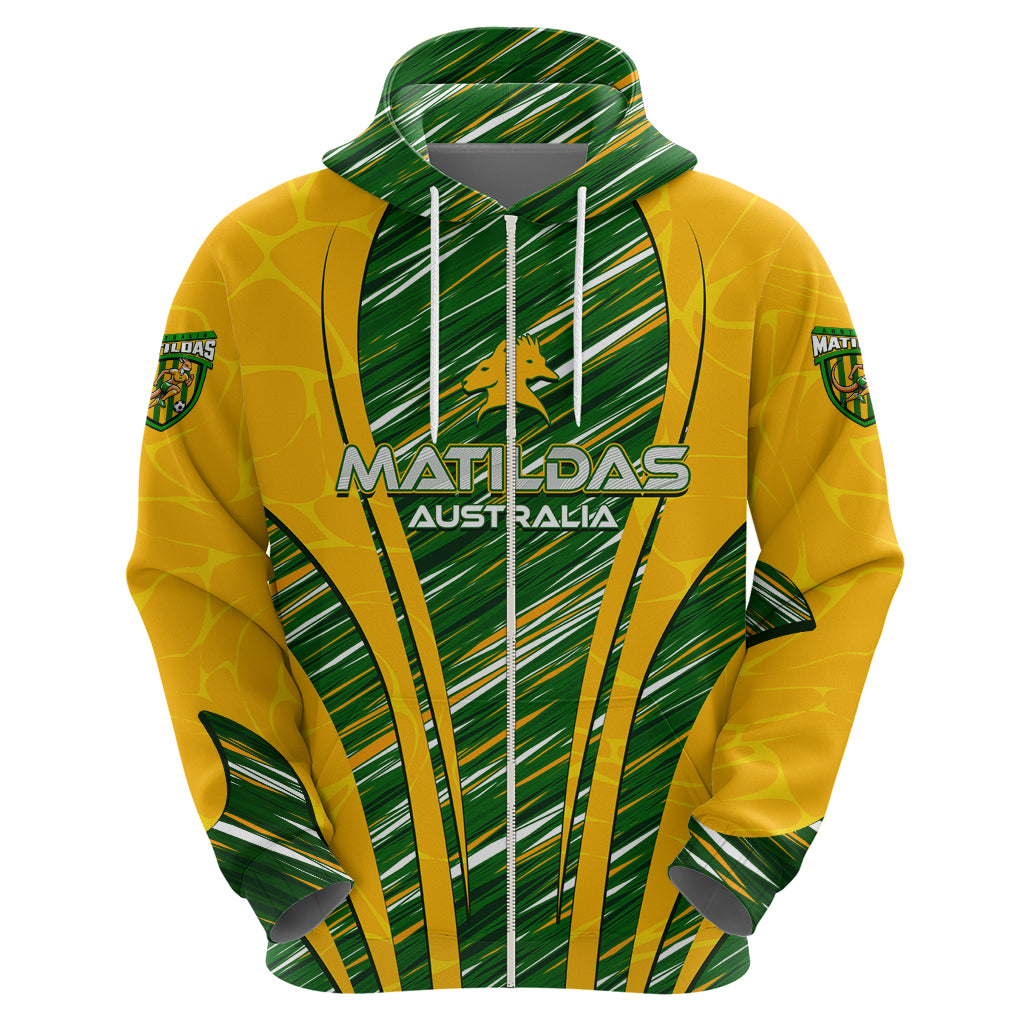 Personalised Australia Matildas Hoodie Abstract Line - Vibe Hoodie Shop