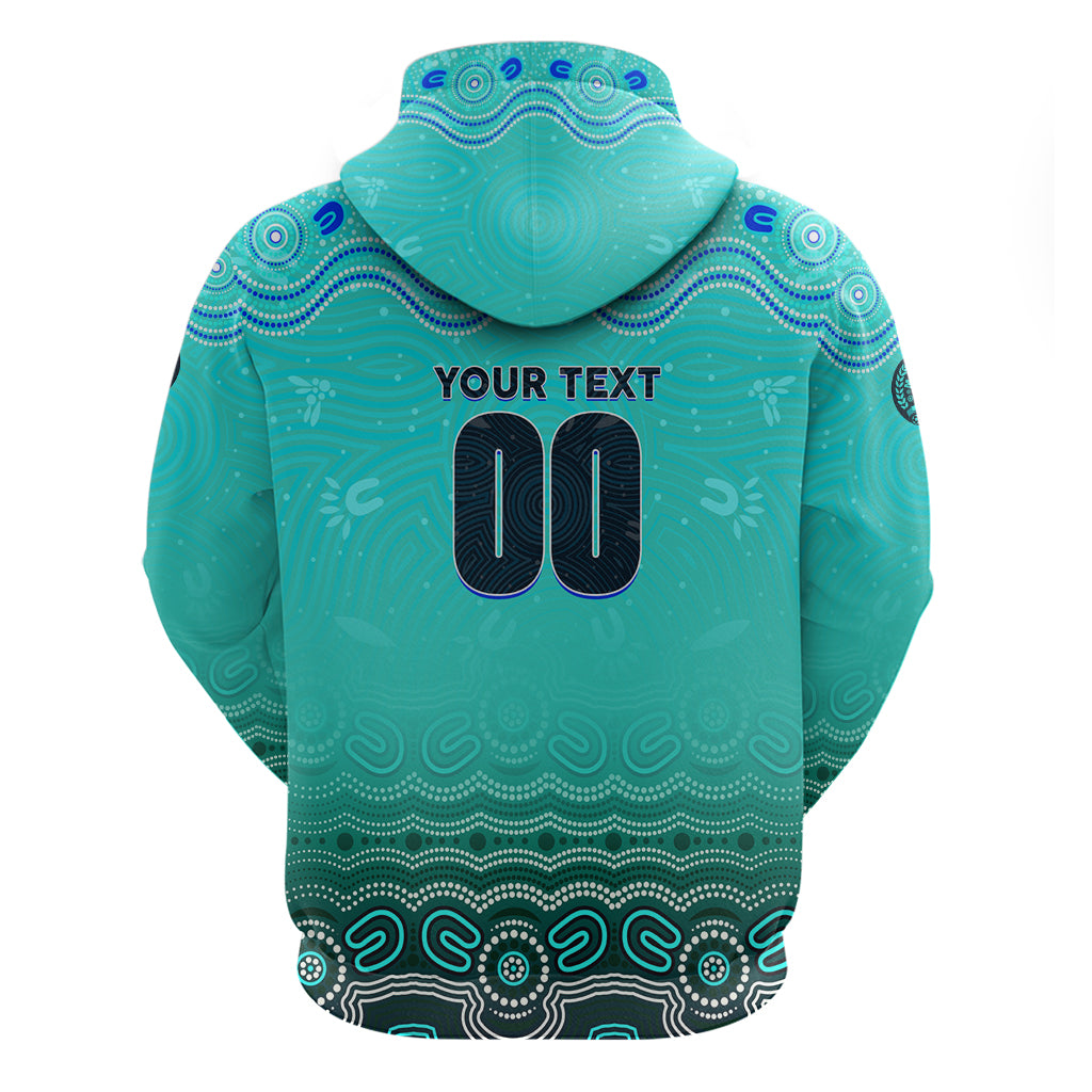 Personalised Australia Matildas Hoodie Tillies Aboriginal Simple Turquoise - Vibe Hoodie Shop
