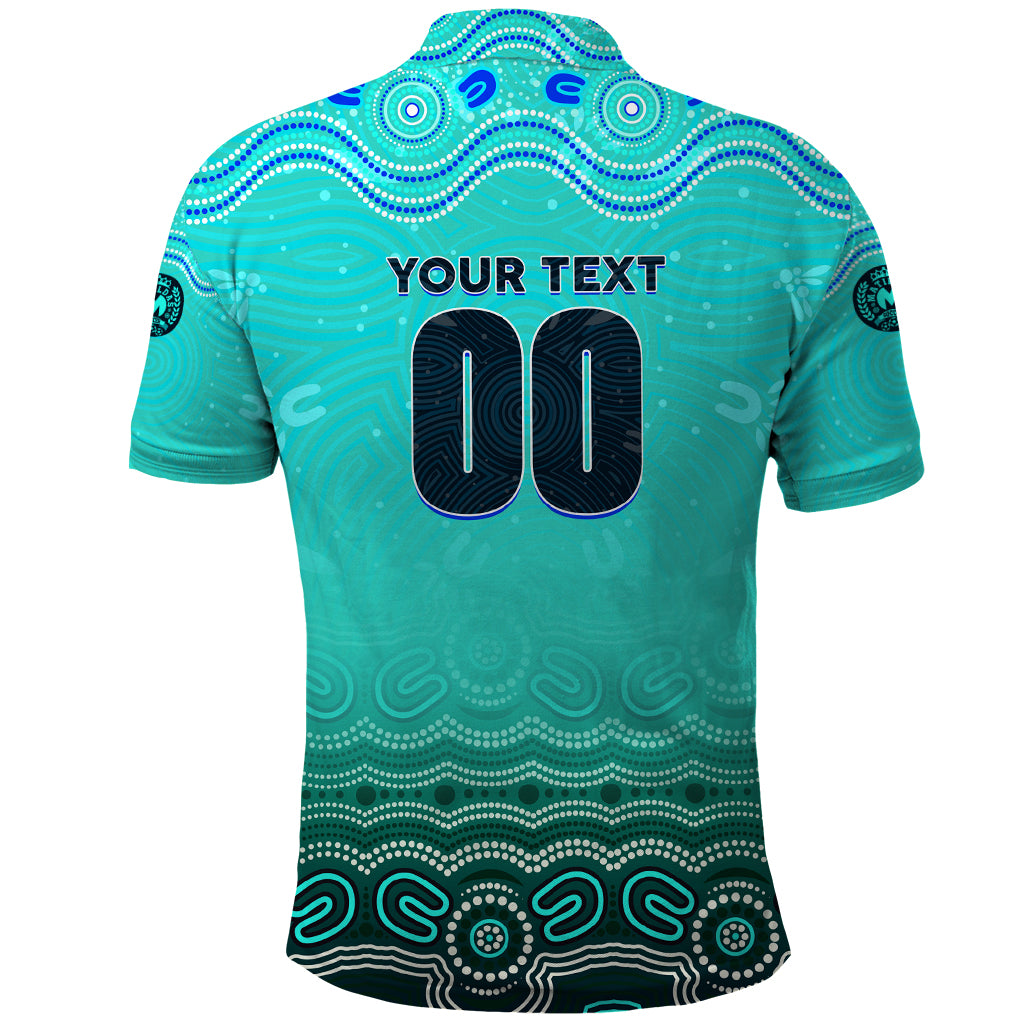 Personalised Australia Matildas Polo Shirt Tillies Aboriginal Simple Turquoise - Vibe Hoodie Shop