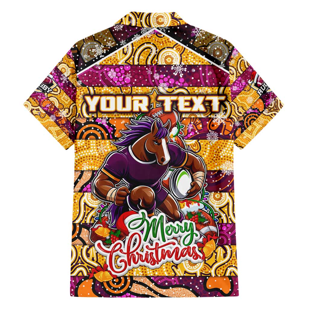 Custom Broncos Rugby Merry Christmas Hawaiian Shirt Indigenous Australian Art - Vibe Hoodie Shop