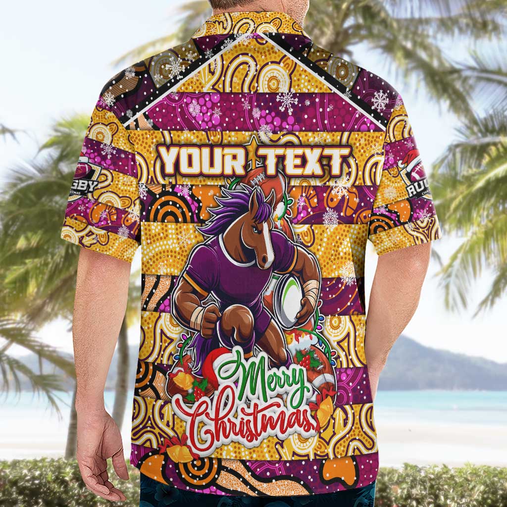 Custom Broncos Rugby Merry Christmas Hawaiian Shirt Indigenous Australian Art - Vibe Hoodie Shop