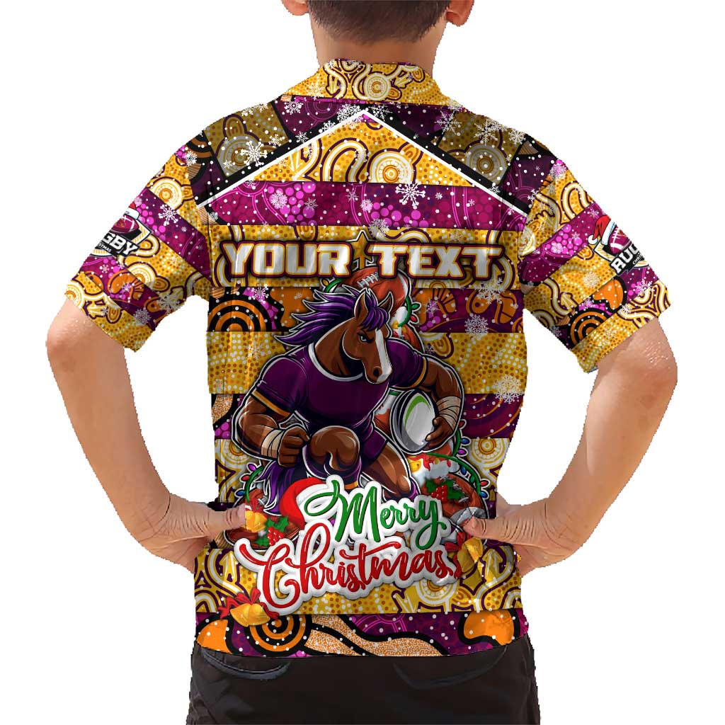 Custom Broncos Rugby Merry Christmas Hawaiian Shirt Indigenous Australian Art - Vibe Hoodie Shop