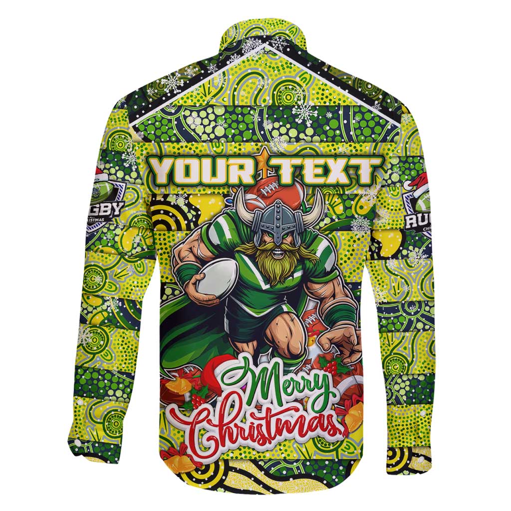 Custom Raiders Rugby Merry Christmas Family Matching Tank Maxi Dress and Hawaiian Shirt Indigenous Australian Art