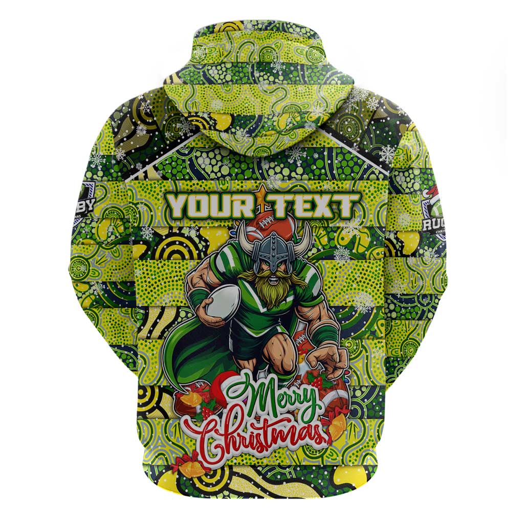 Custom Raiders Rugby Merry Christmas Hoodie Indigenous Australian Art - Vibe Hoodie Shop
