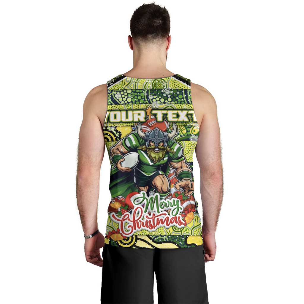 Custom Raiders Rugby Merry Christmas Men Tank Top Indigenous Australian Art - Vibe Hoodie Shop