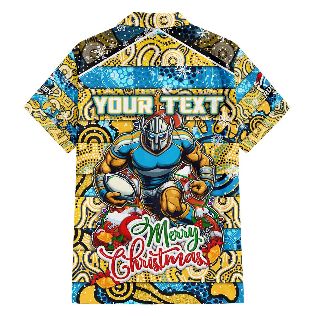 Custom Titans Rugby Merry Christmas Hawaiian Shirt Indigenous Australian Art - Vibe Hoodie Shop