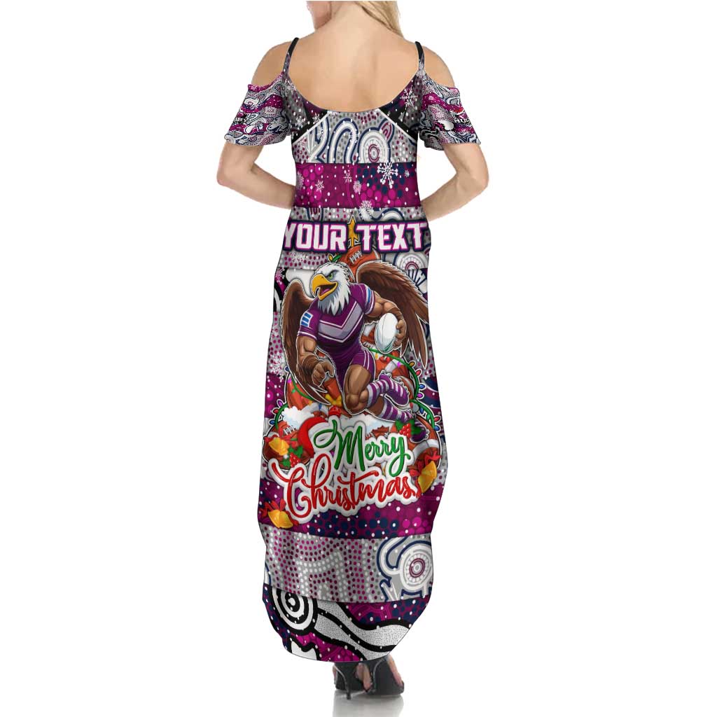 Custom Sea Eagles Rugby Merry Christmas Family Matching Summer Maxi Dress and Hawaiian Shirt Indigenous Australian Art