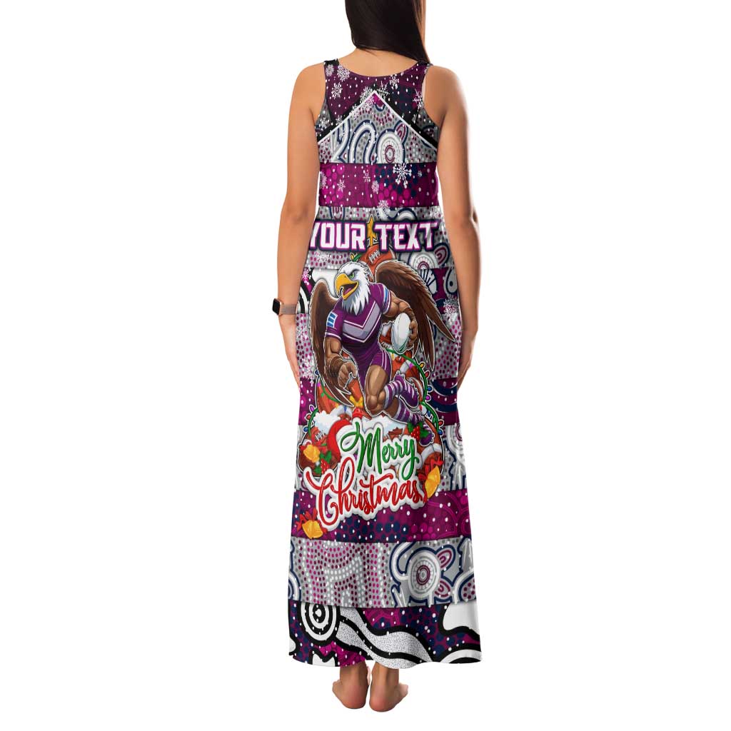 Custom Sea Eagles Rugby Merry Christmas Family Matching Tank Maxi Dress and Hawaiian Shirt Indigenous Australian Art