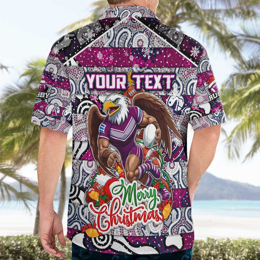 Custom Sea Eagles Rugby Merry Christmas Hawaiian Shirt Indigenous Australian Art - Vibe Hoodie Shop