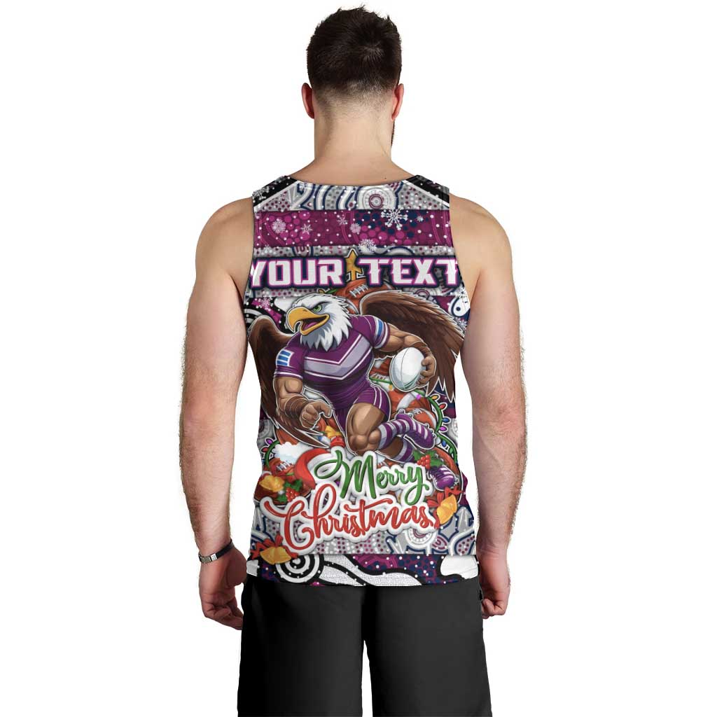 Custom Sea Eagles Rugby Merry Christmas Men Tank Top Indigenous Australian Art - Vibe Hoodie Shop