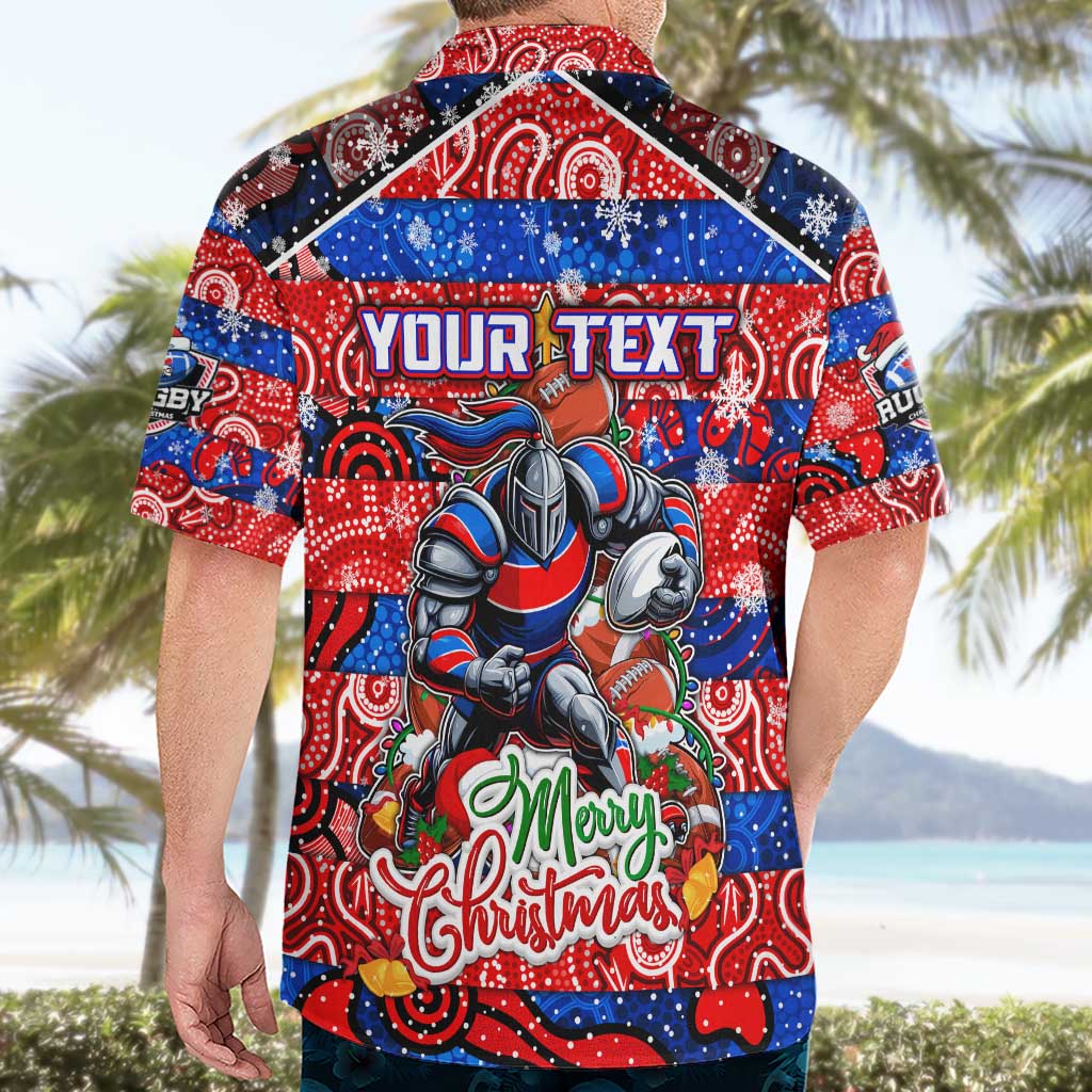 Custom Knights Rugby Merry Christmas Hawaiian Shirt Indigenous Australian Art - Vibe Hoodie Shop