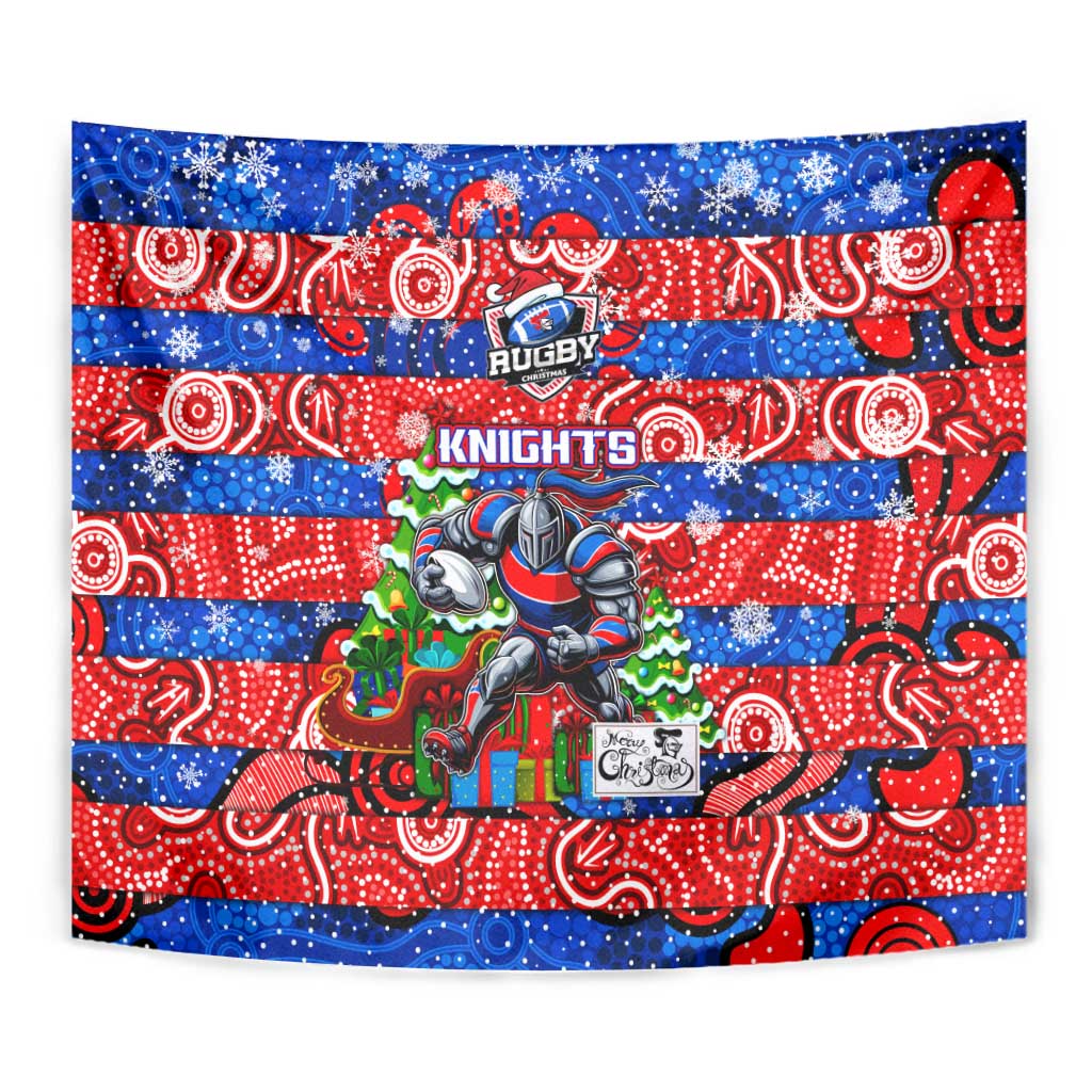 Knights Rugby Merry Christmas Tapestry Indigenous Australian Art - Vibe Hoodie Shop